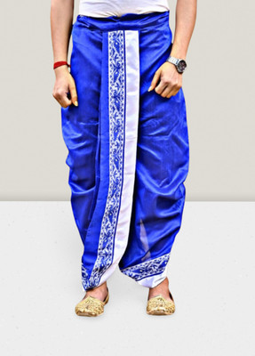GOURI COLLECTIONS Ready To Wear Dhoti Pant With Velvet Motif Embellished Men Dhoti