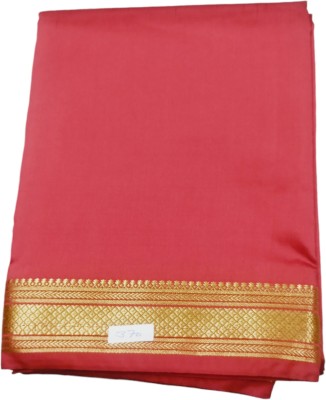 KIRAN SILK Traditional Fancy 4 Meter Men Paithni Silk Dhoti ( Red ) Woven Men Dhoti