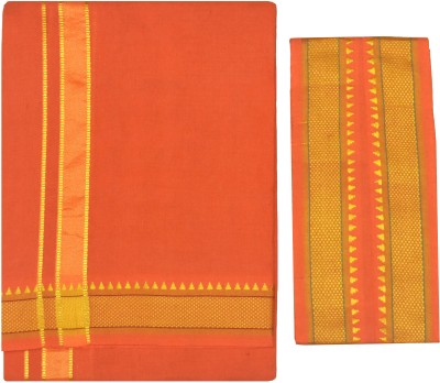 TUNI MANI Padi Pettu Dhoti Single / 2.0meter With Towel Solid Men Dhoti