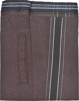 TUNI MANI Rudratcha Border Velcro Pocket Dhoti Solid Men Dhoti
