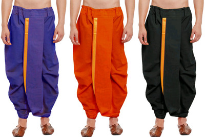 DIAMOND CLUSTER Readymade dhoti for men pack of 3 combo Solid Men Dhoti
