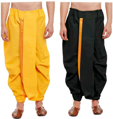 click n buy Cotton Dhoti For men (combo dhoti set of 2) Self Design Men Dhoti