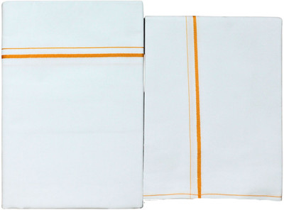 Prakasam Cotton Fine Dhoti (1.28x2.00m) With Towel(1.80m) Set Solid Men Dhoti