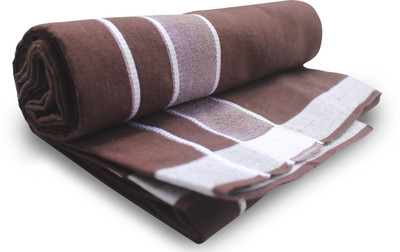 sudharsana Dark brown1 Pcs Fancy Self Design, Solid, Woven Men Dhoti