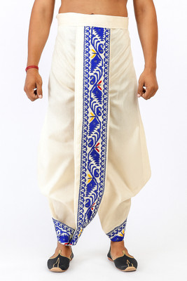 AMIT ONLINE Jamdani Border Ready To wear Self Design Men Dhoti