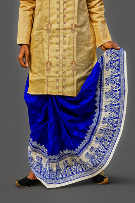 Sumit online Traditional Printed Mour Puccha Dhoti – Ethnic Wear for Festivals & Weddings Printed Men Dhoti