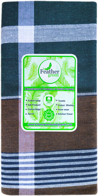 Feather Green LUN06 Checkered Men Dhoti