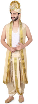 PRIYAKANT SAFAWALA OFF WHITE SAFA DHOTI SET Solid Men Dhoti