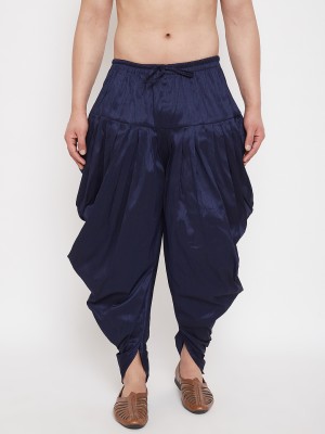 VM VM Men's Blue Cowl Dhoti Solid Men Dhoti