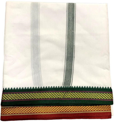 RAMESHWARAM FABRICS 2.25 Meter Cotton Lungi - Dhoti for Men Woven Men Dhoti