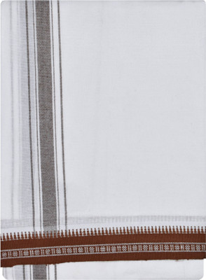 TUNI MANI Rudratcha Border 2.0meter Dhoti Solid Men Dhoti