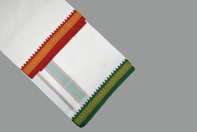 Shree shyam Handloom Striped, Solid White, Red, Green, Light Green Lungi