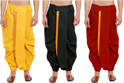 DIAMOND CLUSTER Readymade dhoti for men pack of 3 combo Self Design Men Dhoti