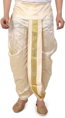 PRIYAKANT SAFAWALA OFF WHITE SINGLE DHOTI Solid Men Dhoti