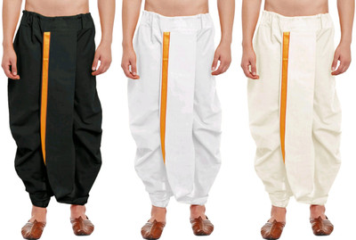 DIAMOND CLUSTER Readymade dhoti for men pack of 3 combo Self Design Men Dhoti
