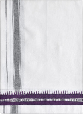 TUNI MANI Rudratcha Border 2.0meter Single Solid Men Dhoti