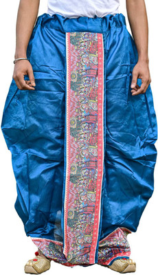 Susanta Das Men's Cotton Traditional Dhoti with Mithila Art Border Printed Men Dhoti