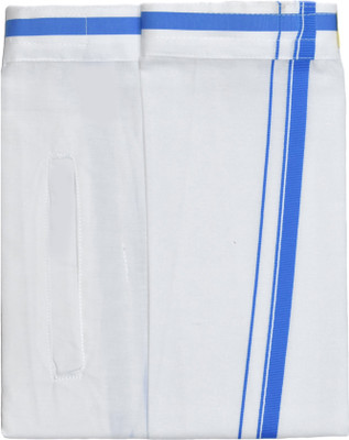 TUNI MANI Gundanchu Welcro Pocket Dhoti Solid Men Dhoti