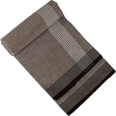 Hornbill Enterprises Kerala Style Cotton Dhoti Single size with 1.9 meters Set 1 Solid Men Dhoti