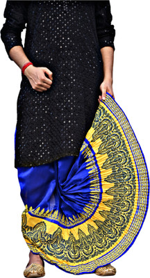 GOURI COLLECTIONS Ready To Wear Pant System PRINTED MAYUR PUCHHA DHOTI For Solid Men Dhoti