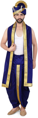 PRIYAKANT SAFAWALA BLUE SAFA DHOTI SET Solid Men Dhoti