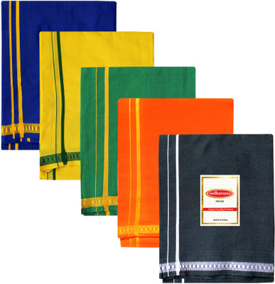 sudharsana Solid Men Dhoti