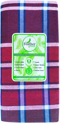 Feather Green LUN07 Checkered Men Dhoti