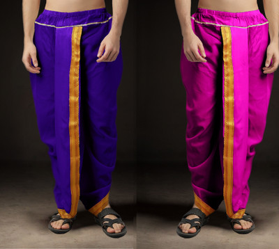 Spewim Men Ready-to-Wear Dhoti Ethnic Wear for Festivals & Weddings Free Size, Beige Solid, Self Design Men Dhoti