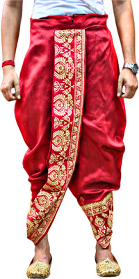 GOURI COLLECTIONS Ready To Wear Pant System Marwari Printed Embellished Men Dhoti