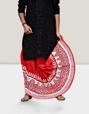 GOURI COLLECTIONS Ready To Wear Pant System Printed Mayur Puchha Dhoti For Solid Men Dhoti