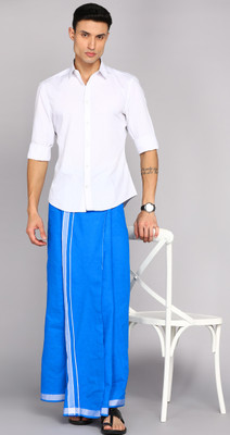 Feather Green Pooja Dhotis Solid Men Dhoti
