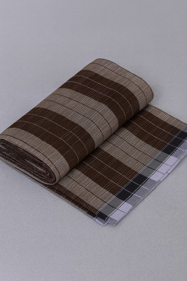 AKESHAVAM Pure Cotton Traditional Dhoti/Lungi for Men | Checkered Design with Border Checkered Men Dhoti