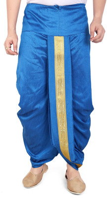 PRIYAKANT SAFAWALA SKY BLUE SINGLE DHOTI Solid Men Dhoti