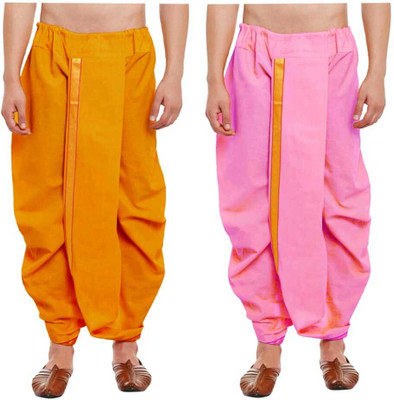 CRYSTAL REVENUE Cotton Dhoti For men (combo dhoti set of 2) Self Design Men Dhoti