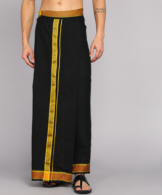 Feather Green Pooja Dhotis Solid Men Dhoti