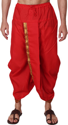 RAMESHWARAM FABRICS Dhoti for Men - Readymade - Silk Dhoti Pant - Suitable with Kurta Men Dhoti