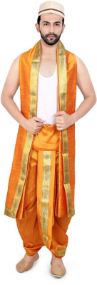 PRIYAKANT SAFAWALA Men Dhoti Dupatta Set