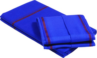 GREEN TEE Solid Dark Blue Lungi