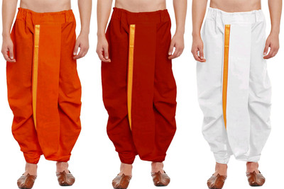 DIAMOND CLUSTER Readymade dhoti for men pack of 3 combo Self Design Men Dhoti