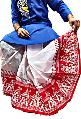 AMIT ONLINE Stylish Mour Puccha Printed Men Dhoti