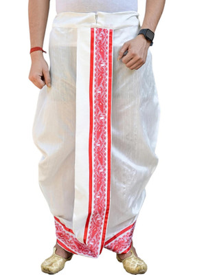 GOURI COLLECTIONS Ready To Wear Premium Quality Pant System Mayur Puchha Embellished Men Dhoti