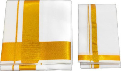 shershaan 2 METERS TRENDY & TRADITIONAL COTTON SET Solid Men Dhoti