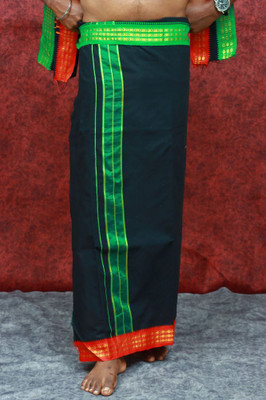 Chillx Men's Traditional Cotton Padayappa Dhoti(Pack of 1) Solid Men Dhoti