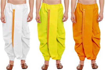 DIAMOND CLUSTER Readymade dhoti for men pack of 3 combo Self Design Men Dhoti