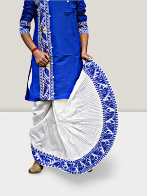 GOURI COLLECTIONS Jamdani Readymade Dhoti Pants (4Cb1) For Men – Mayur Puccha Design Embellished Men Dhoti