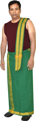 TUNI MANI Padi Pettu Vesti Single / 2.0meter With Towel Solid Men Dhoti