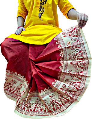 AMIT ONLINE Stylish Combination Mour Puccha Printed Men Dhoti