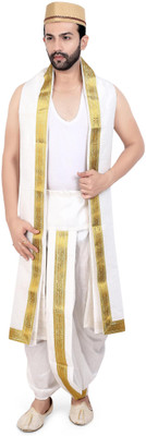 PRIYAKANT SAFAWALA Men Dhoti Dupatta Set