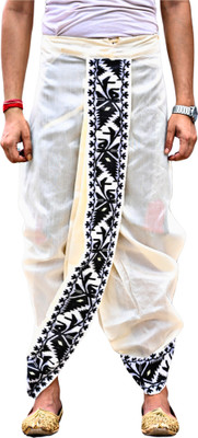 GOURI COLLECTIONS Ready To Wear Premium Quality Pant System JAMDANI BORDER Embellished Men Dhoti