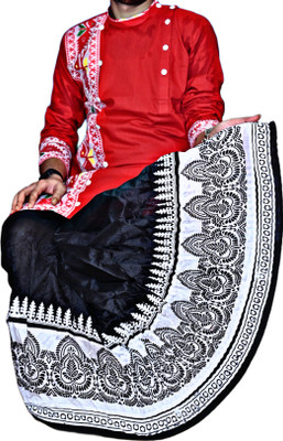 GOURI COLLECTIONS Ready To Wear Pant System PRINTED MAYUR PUCHHA Embellished Men Dhoti